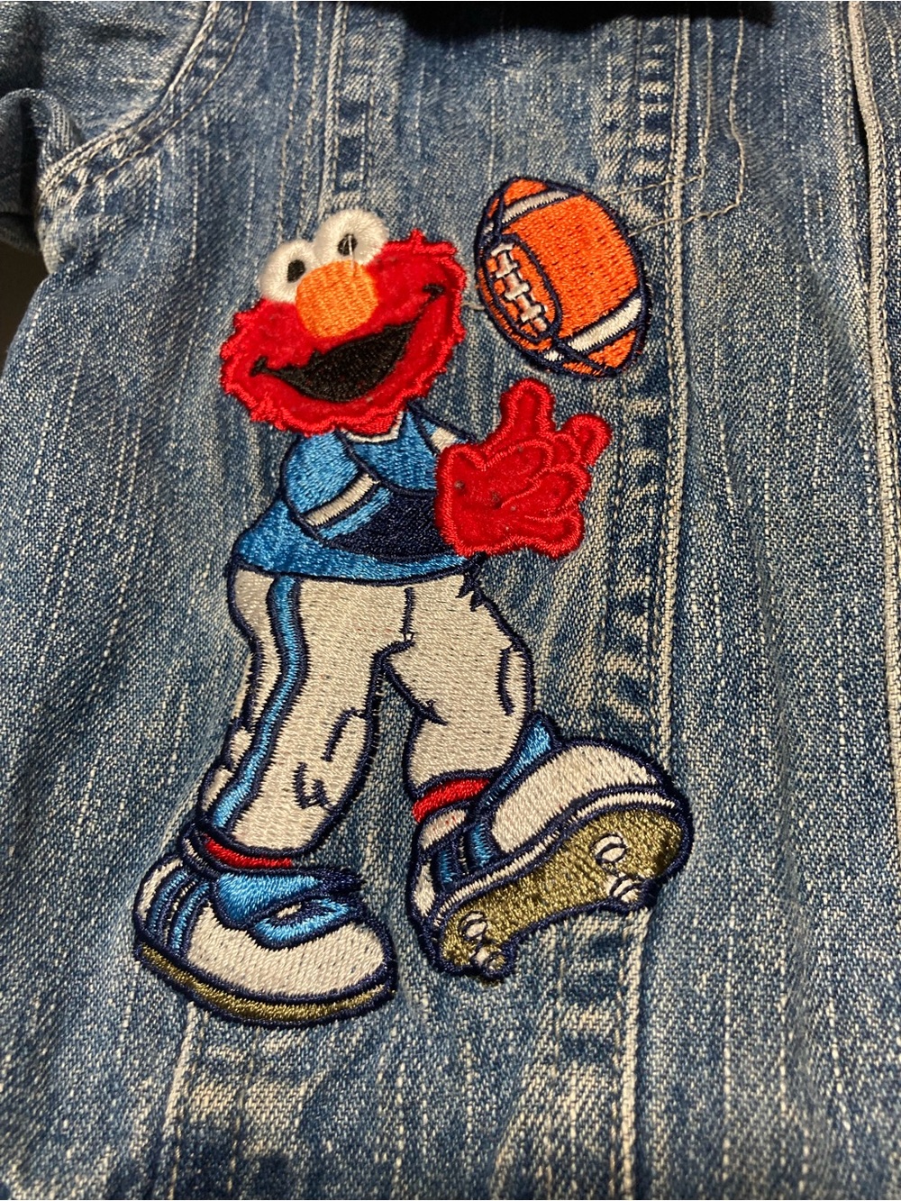 Sesame Street Vintage 2006 Denim Snap Front With Corduroy Collar Size 3T - Picture 8 of 16